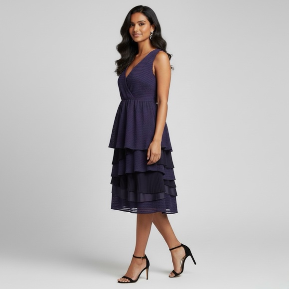 Ric Rac x Anthropologie Gingham Woven Eclectic Midi Dress Vintage Boho Feminine - Picture 7 of 16